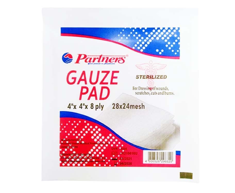 Partners Gauze Pad 4"x 4"x 8 Ply