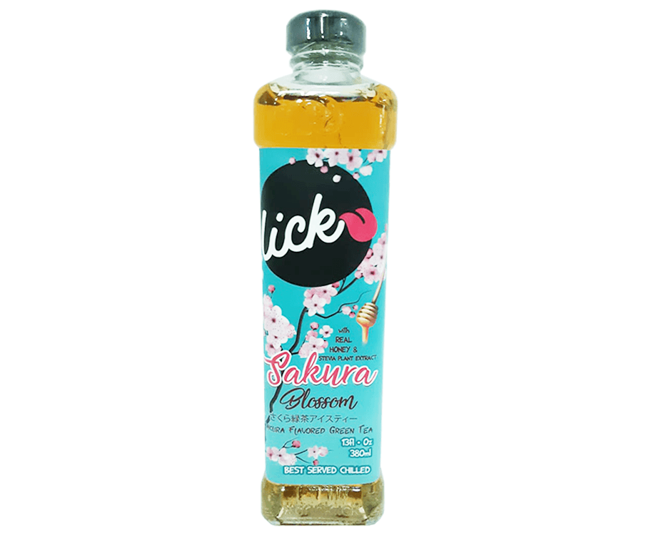 Lick with Real Honey & Stevia Plant Extract Sakura Blossom 380mL