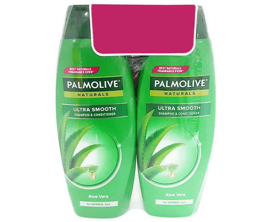 Palmolive Naturals Ultra Smooth Shampoo & Conditioner Aloe Vera (2 Packs x 400mL)