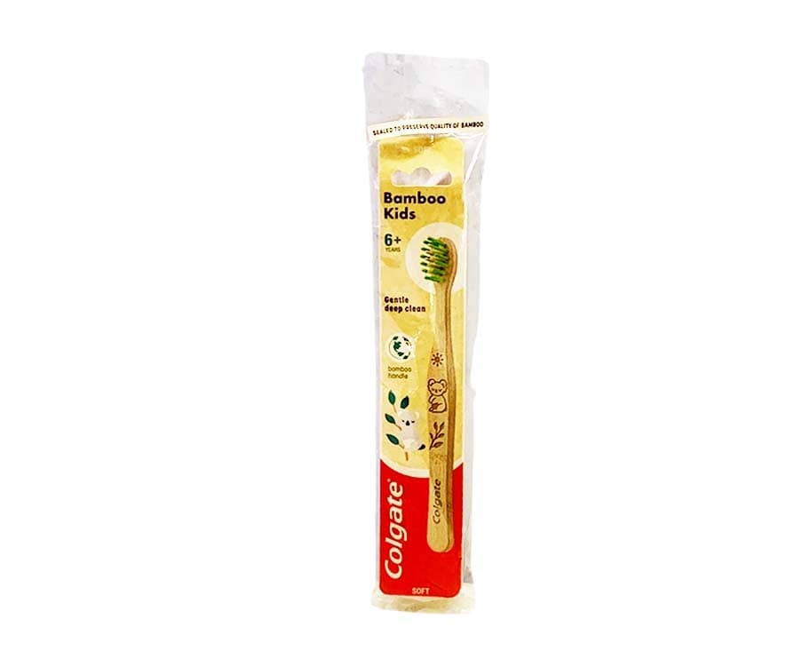 Colgate Bamboo Kids Gentle Deep Clean Toothbrush with Bamboo Handle 6+ Years 1 Piece