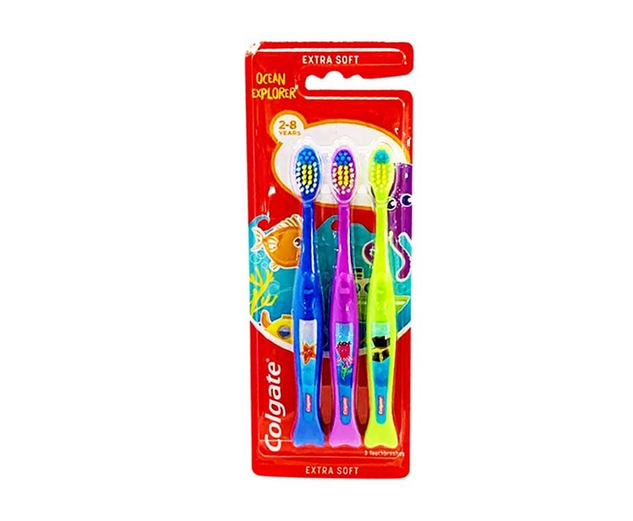 Colgate Extra Soft Toothbrush Ocean Explorer 2-8 Years 3 Pieces