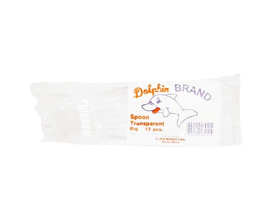 Dolphin Brand Spoon Transparent Big 12 Pieces