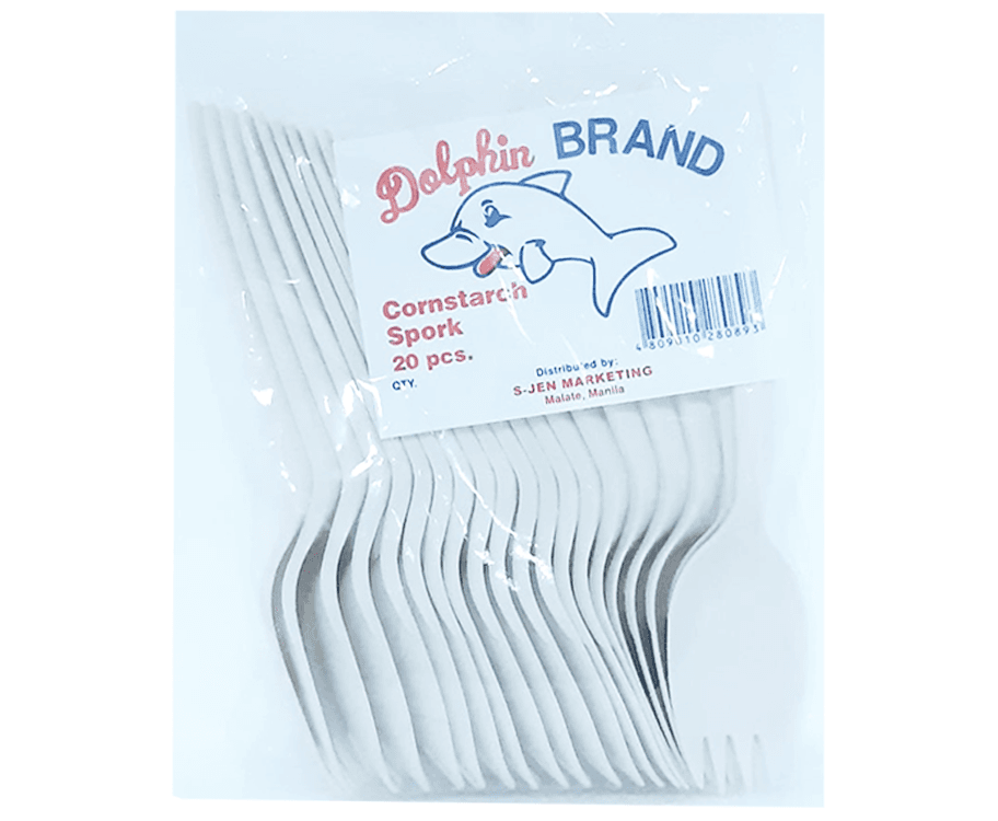 Dolphin Brand Cornstarch Spork 20 Pieces