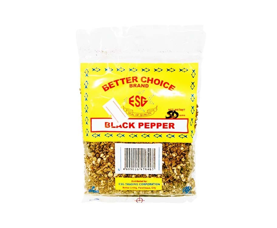 ESG Better Choice Brand Black Pepper Cracked 50g
