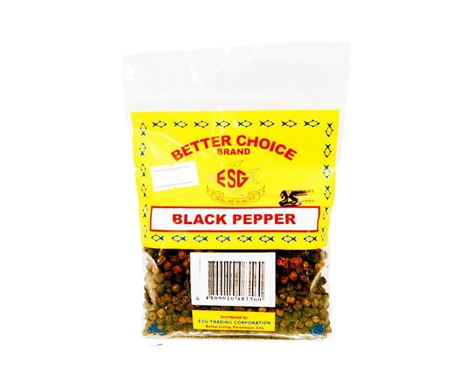 ESG Better Choice Brand Black Pepper Whole 25g