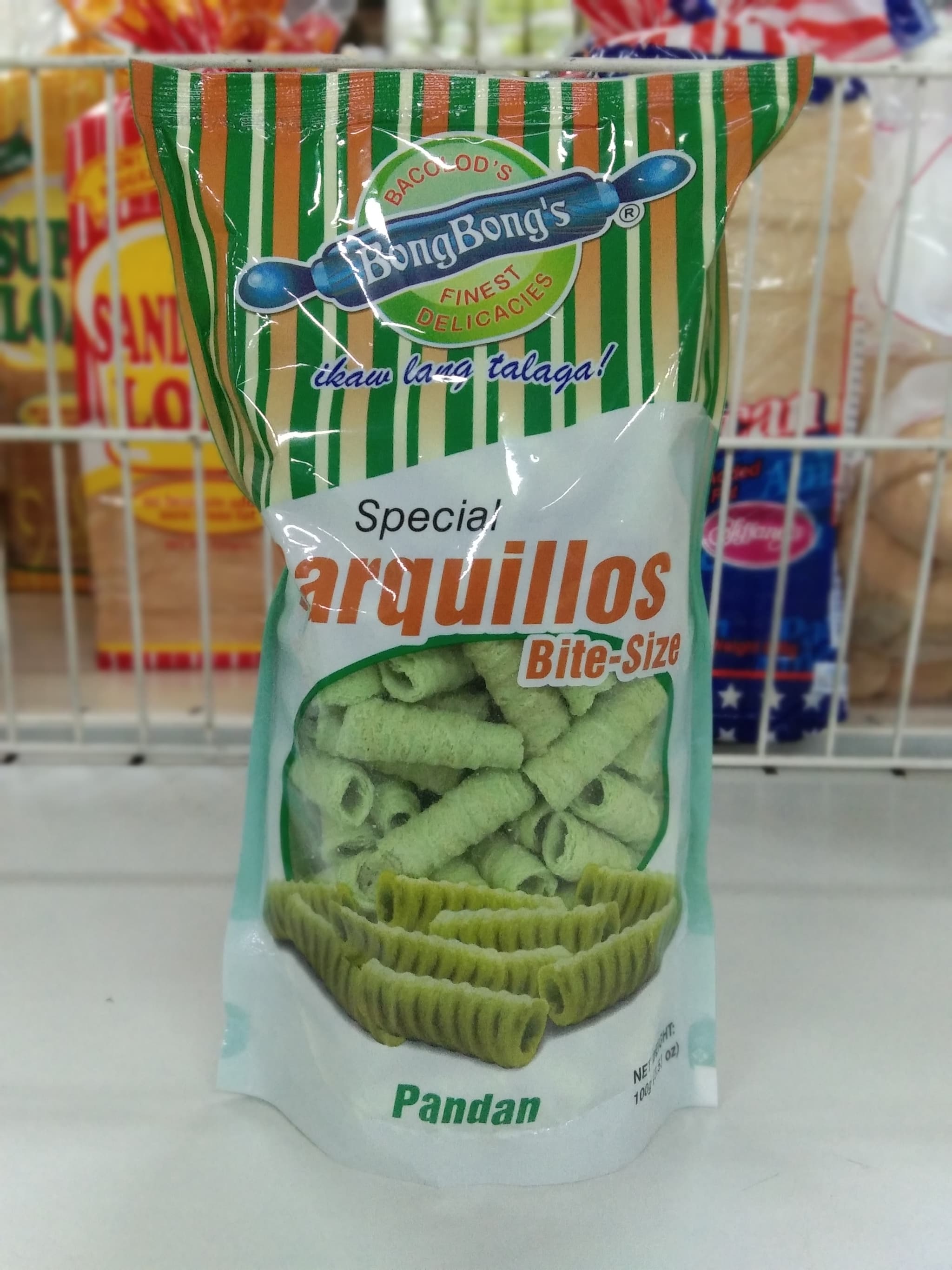 BongBong's Special Barquillos Bite-Size Pandan Flavor 100g