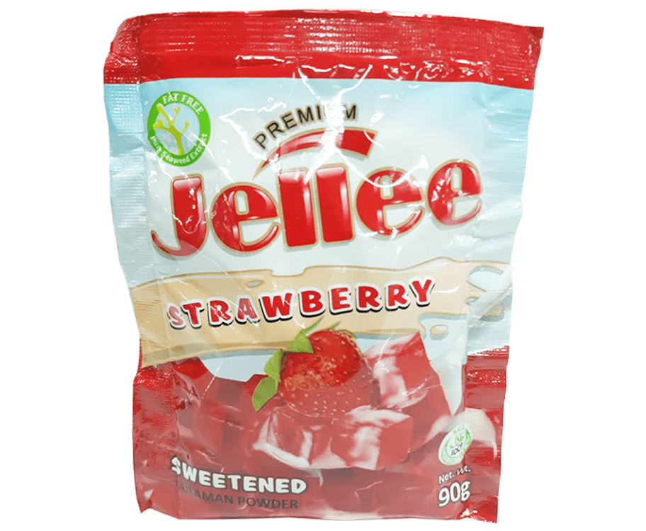 Premium Jellee Strawberry Sweetened Gulaman Powder 90g