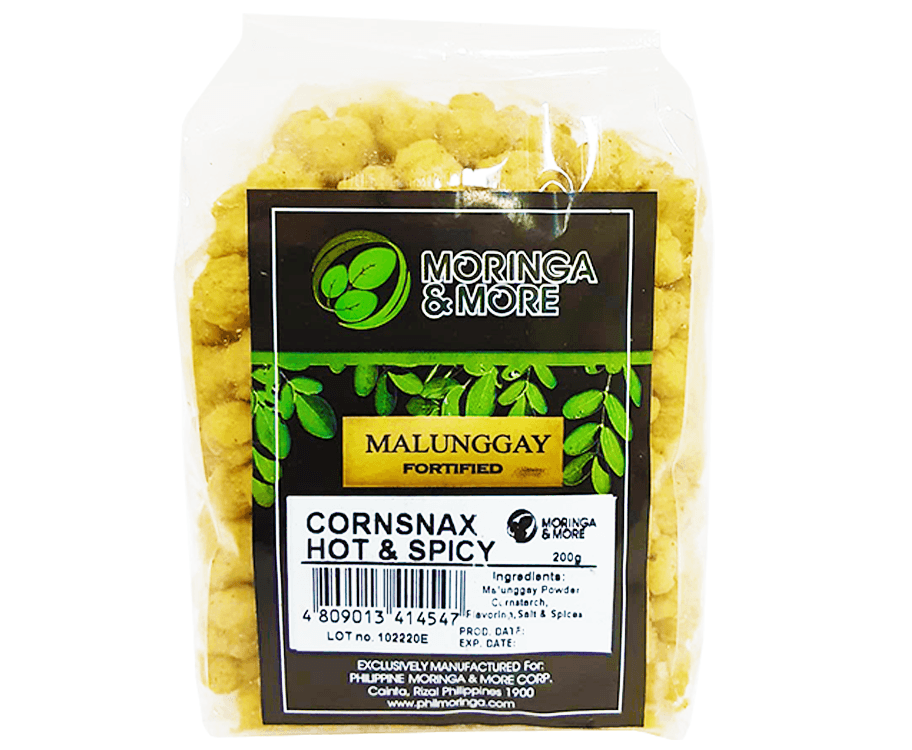 Moringa & More Malunggay Fortified Cornsnax Hot & Spicy 200g