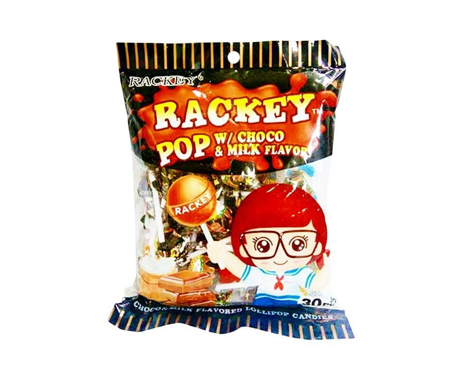 Rackey Pop with Choco & Milk Flavor 30 Pieces 231g