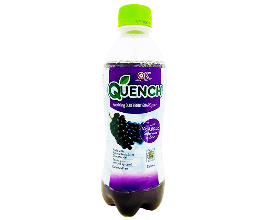O.K. Quench Sparkling Blueberry Grape Juice 350mL