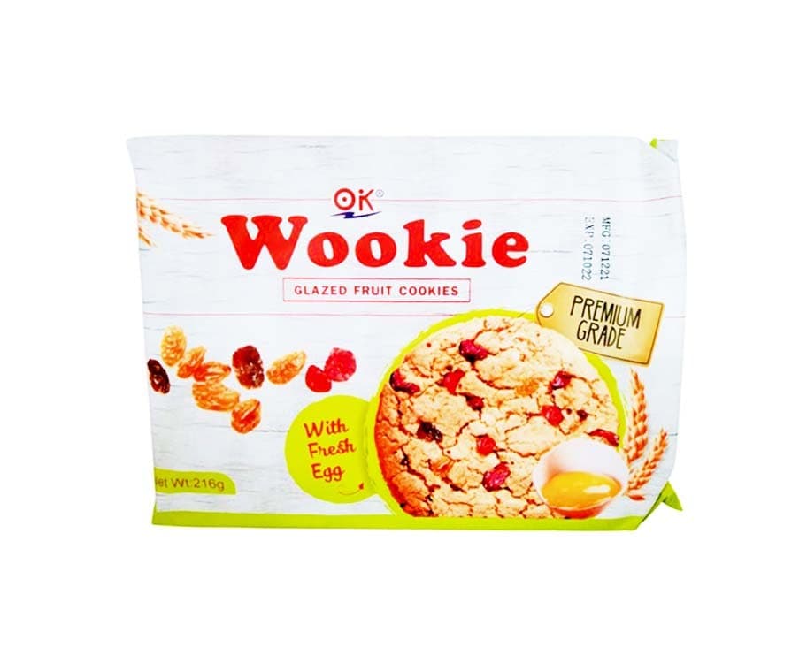 Wookie Glazed Fruit Cookies Premium Grade 216g