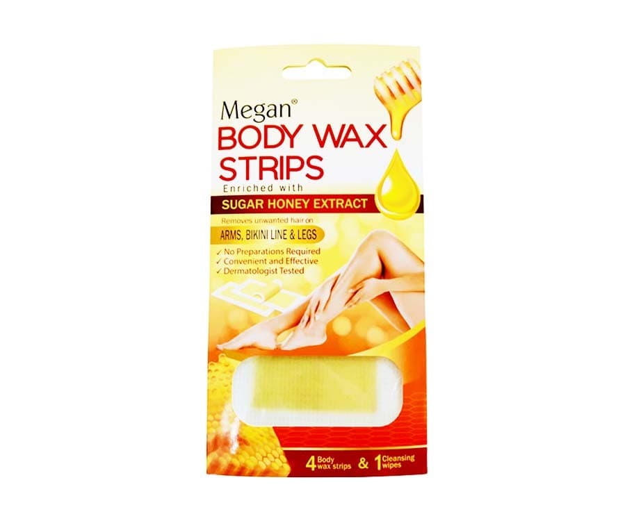 Megan Body Wax Strips 4 Body Wax Strips & 1 Cleansing Wipes
