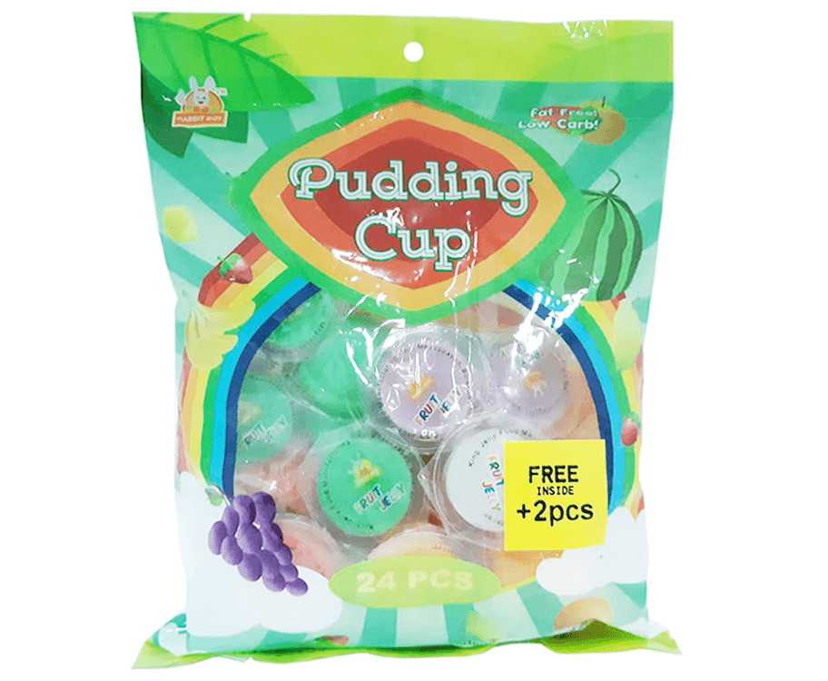 Rabbit Boy Pudding Cup 24 + Free 2 Pieces