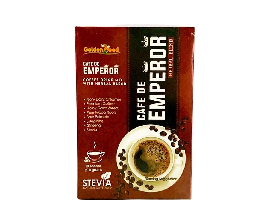 Golden Seed Cafe de Emperor Coffee Drink Mix with Herbal Blend (10 Packs x 21g) 210g