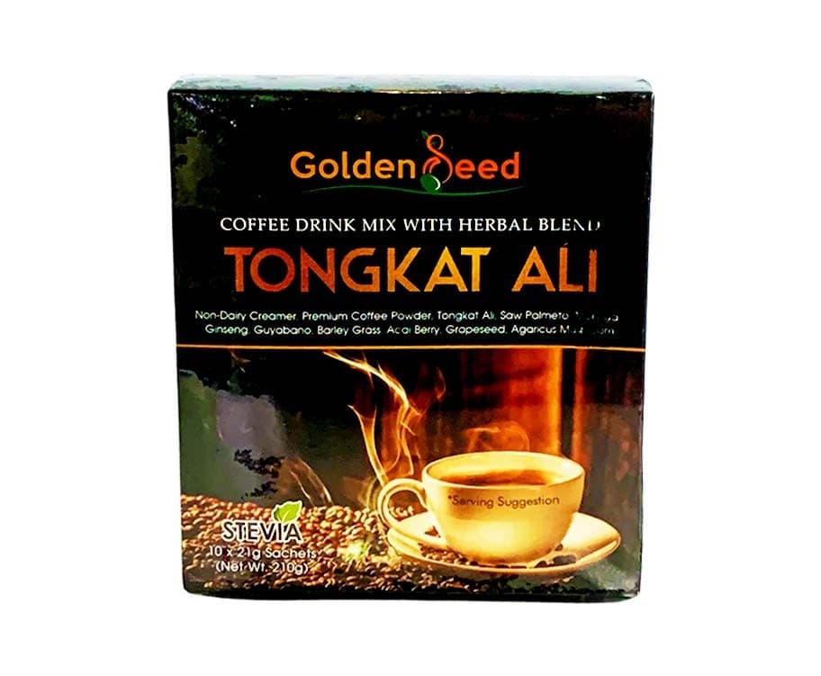 Stevia Golden Seed Tongkat Ali Coffee Drink Mix with Herbal Blend (10 Packs x 21g) 210g