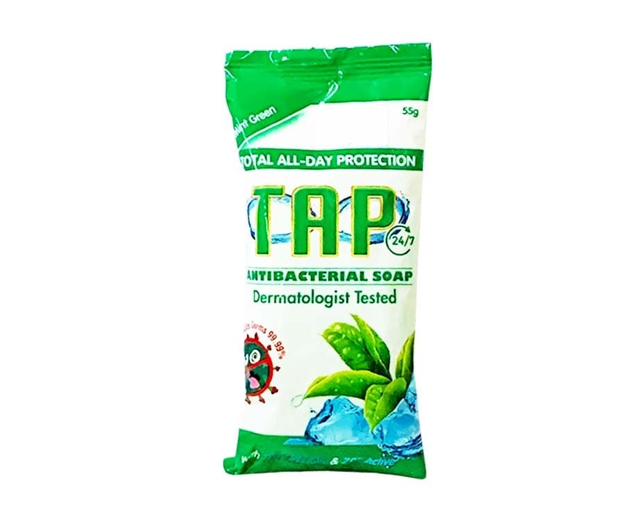 TAP Total All-Day Protection Antibacterial Soap with Tea Tree Oil & ZPT Active Mint Green 55g