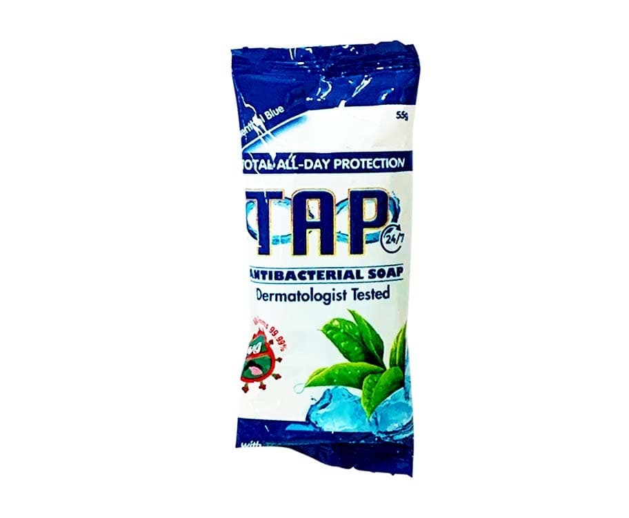 TAP Total All-Day Protection Antibacterial Soap with Tea Tree Oil & ZPT Active Menthol Blue 55g