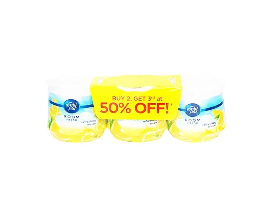 Ambi Pur Room Fresh Refreshing Lemon (3 Packs x 180mL)