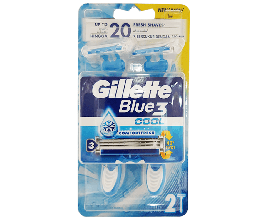 Gillette Blue 3 Cool 2 Pieces