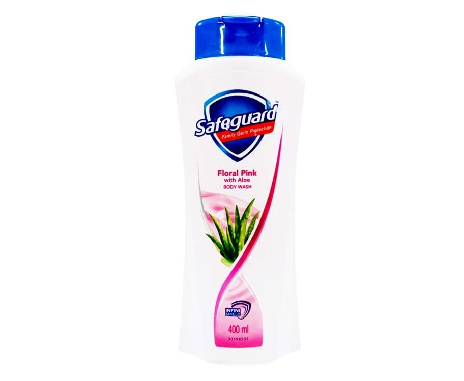 Safeguard Family Germ Protection Floral Pink with Aloe Body Wash 400mL