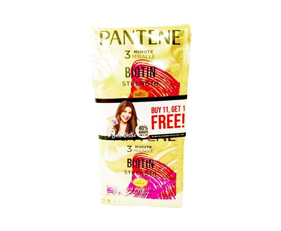 Pantene 3-Minute Miracle Biotin Strength Intensive Serum Conditioner (11+1 Packs x 13mL)