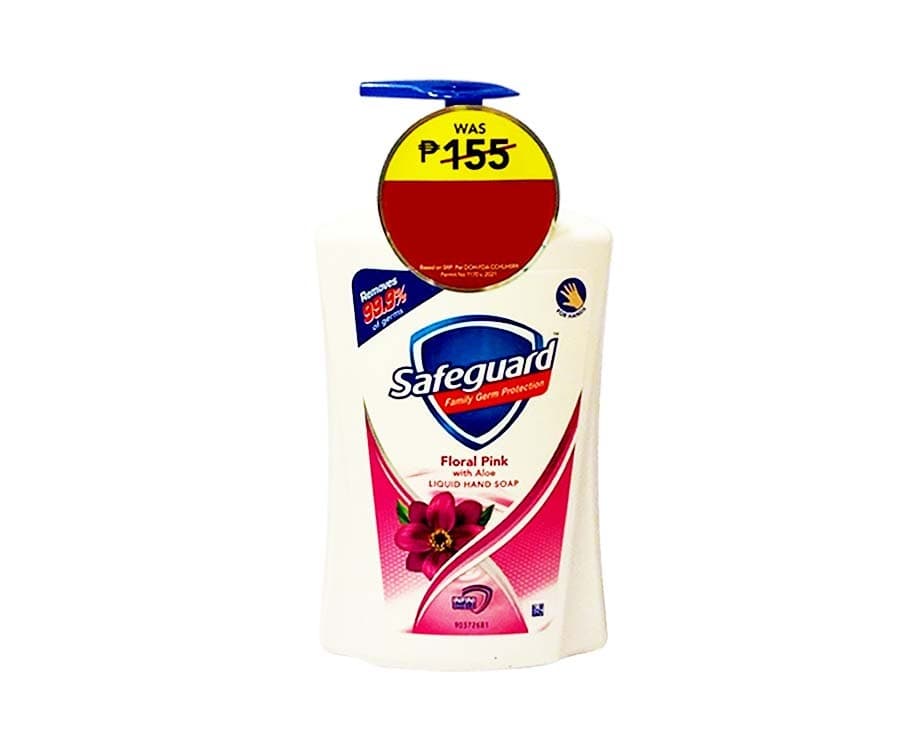 Safeguard Family Germ Protection Floral Pink with Aloe Liquid Hand Soap 450mL