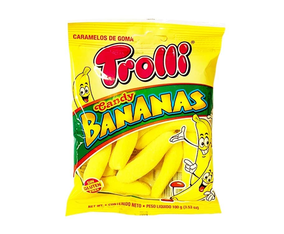Caramelos De Goma Trolli Candy Bananas Gluten Free 3.53oz (100g)