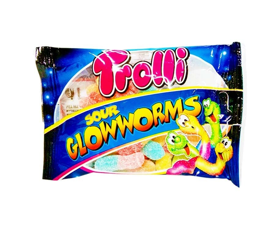 Trolli Sour Glowworms Gummi 45g