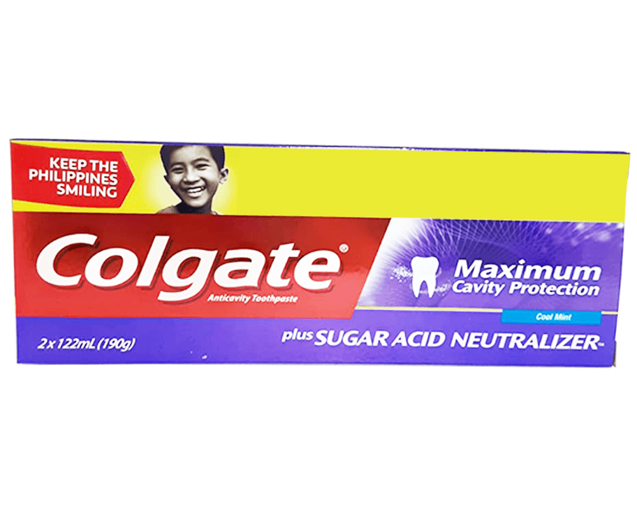 Colgate Anticavity Toothpaste Maximum Cavity Protection Cool Mint Plus Sugar Acid Neutralizer (2 Packs x 122mL)