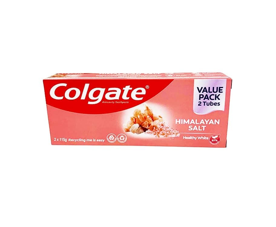 Colgate Anticavity Toothpaste Himalayan Salt Healthy White Value Pack (2 Tubes x 115g)