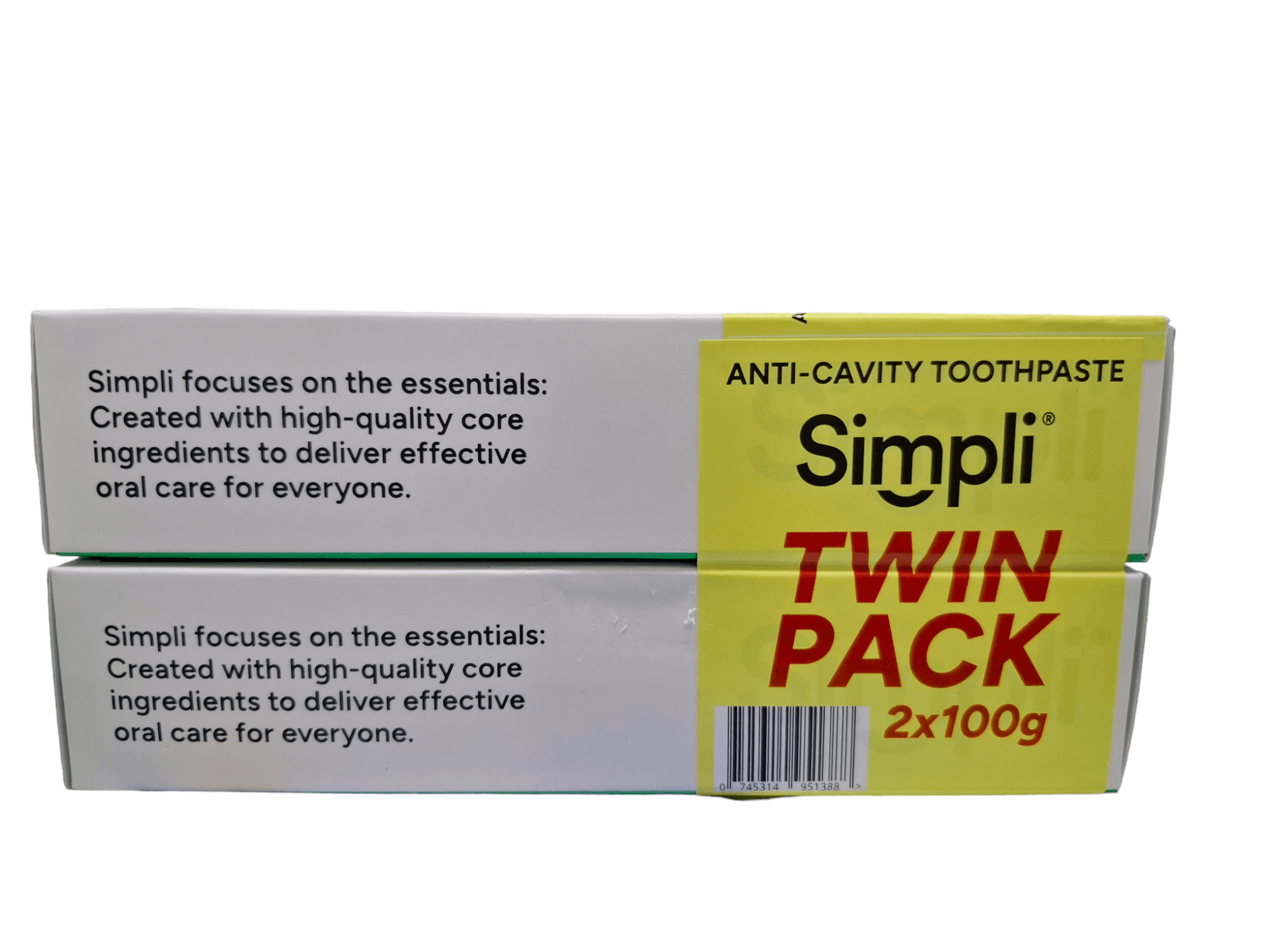 Simpli Anti-Cavity Toothpaste Twin Pack (2 Packs x 100g)