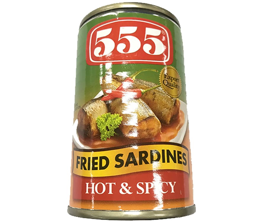 555 Fried Sardines Hot & Spicy 155g