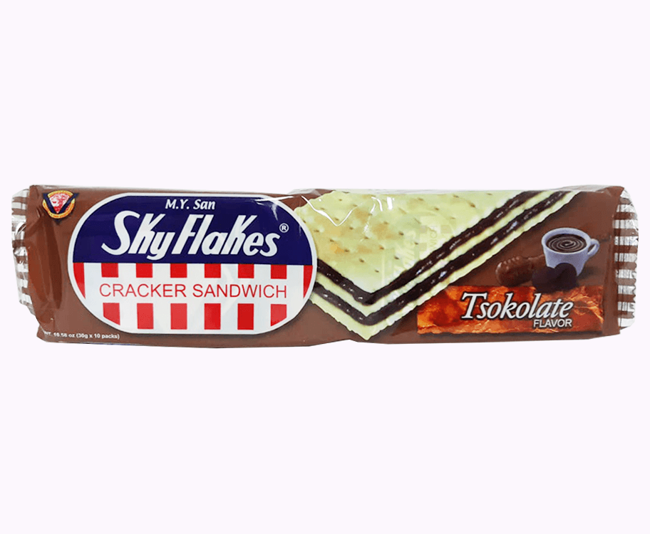 M.Y. San Sky Flakes Cracker Sandwich Tsokolate Flavor (10 Packs x 30g)
