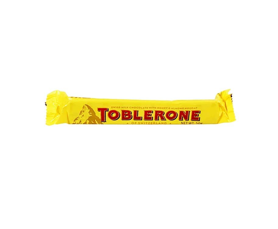 Toblerone Swiss Milk Chocolate with Honey & Almond Nougat 50g