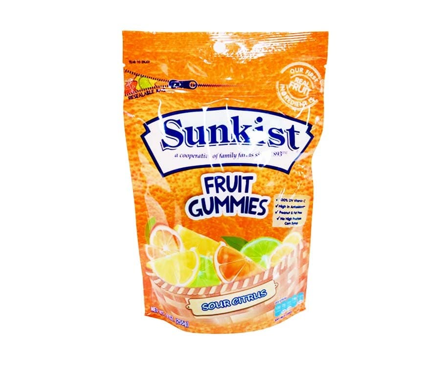 Sunkist Fruit Gummies Sour Citrus 225g