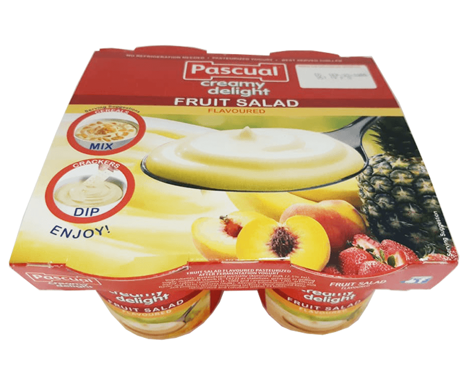 Pascual Creamy Delight Fruit Salad Flavor (4 Packs x 100g)
