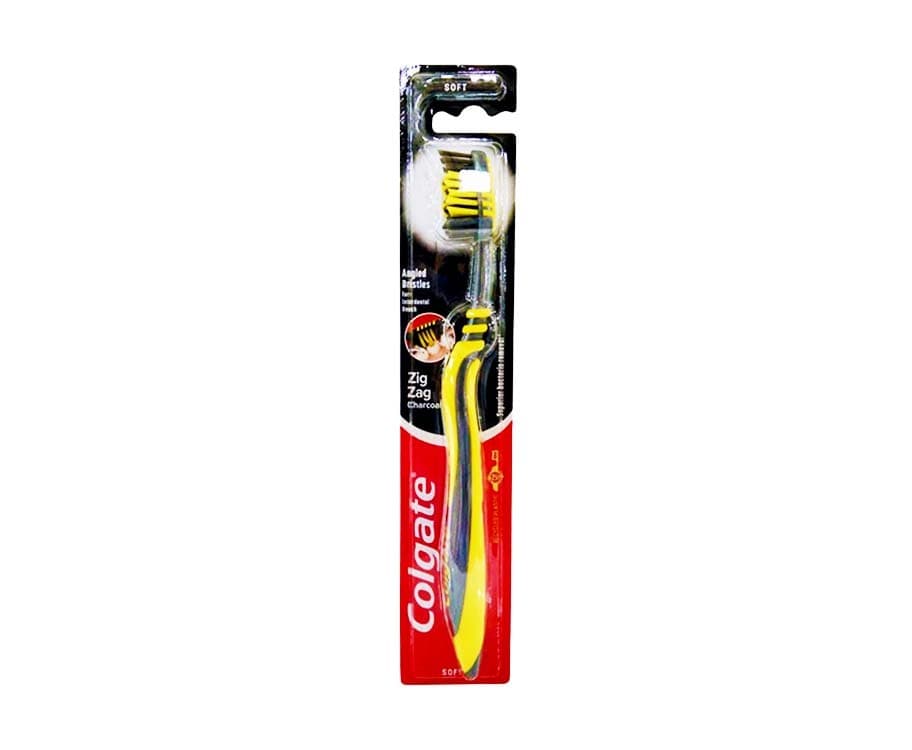 Colgate ZigZag Charcoal Soft Toothbrush Yellow 1 Piece