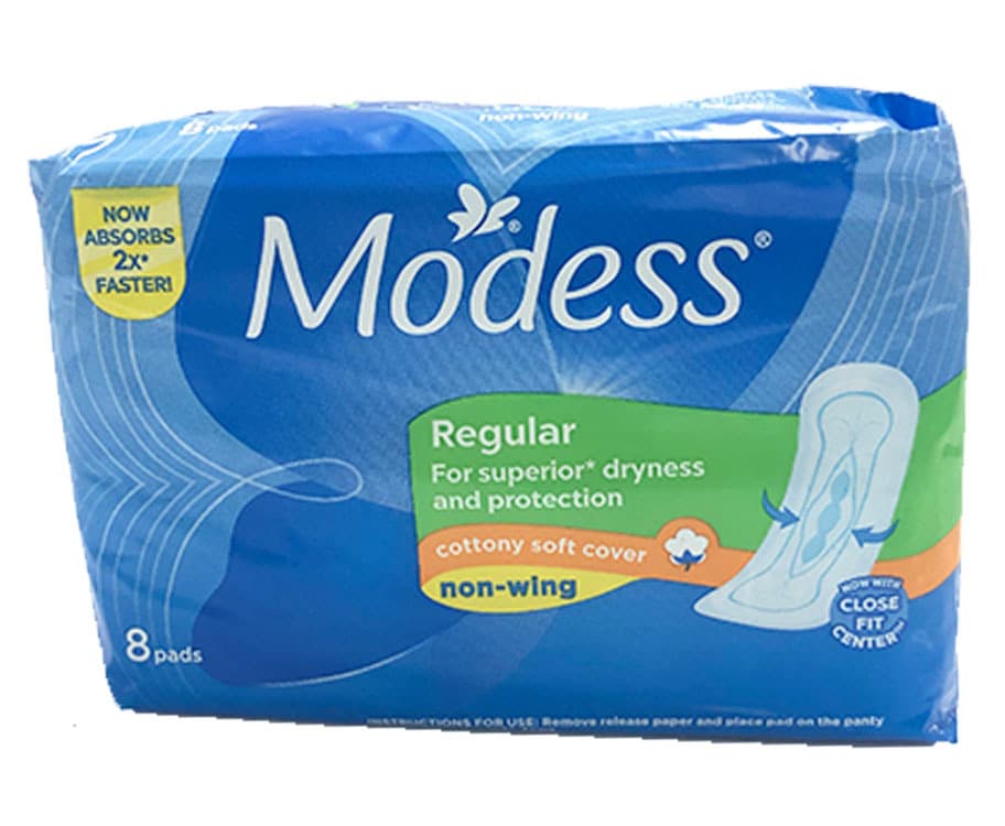 Modess Regular Cottony Soft Cover Non-Wing 8 Pads