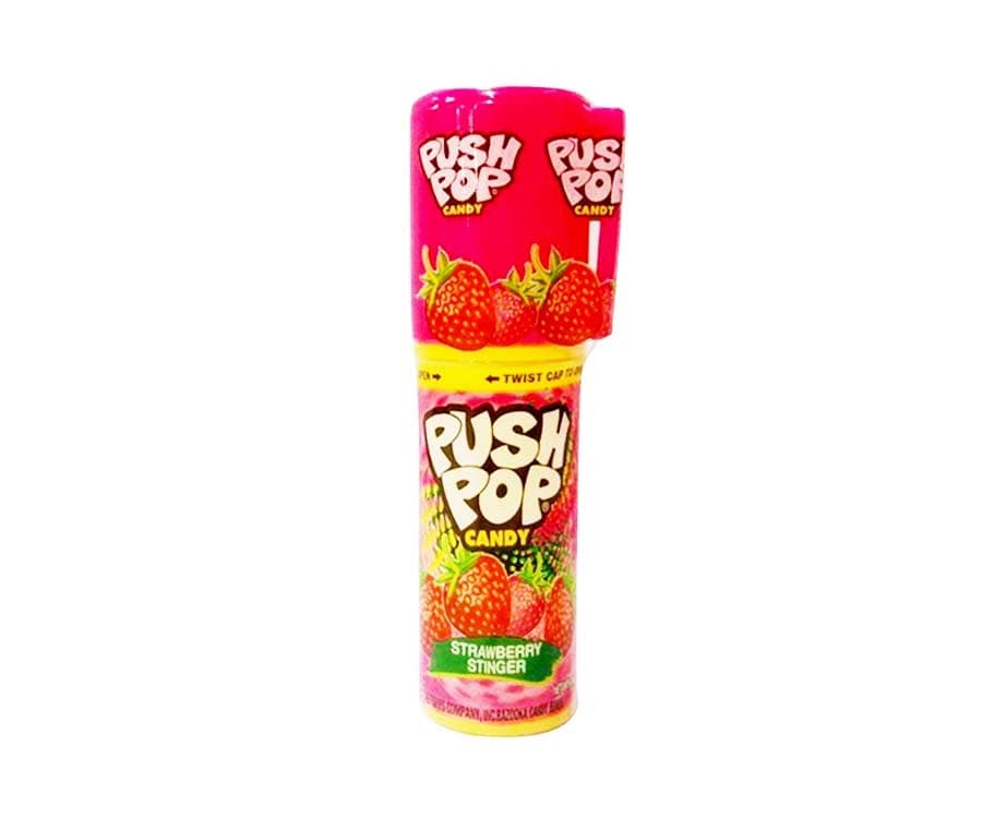 Delfi Push Pop Candy Strawberry Stinger 14g