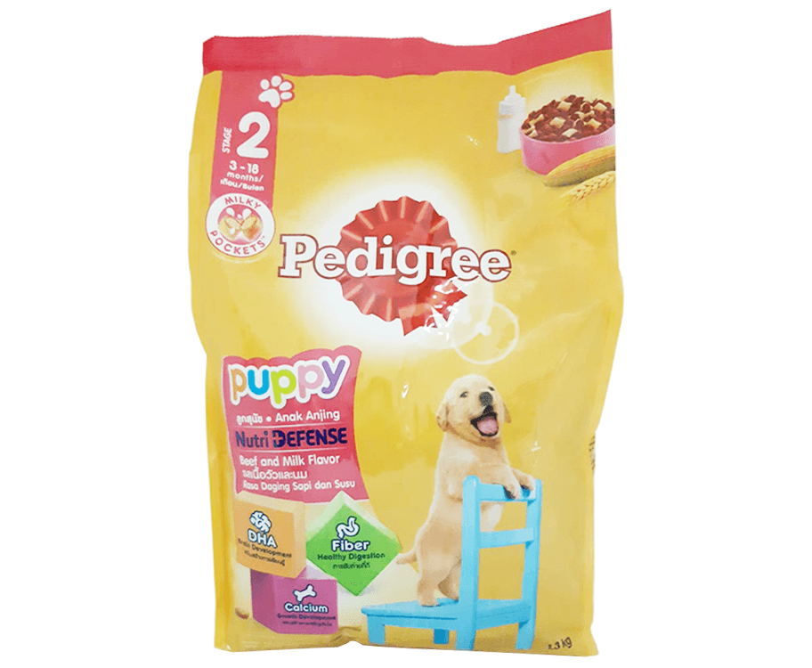 Pedigree Puppy Stage 2 Beef and Milk Flavor 3-18 Months 1.3kg