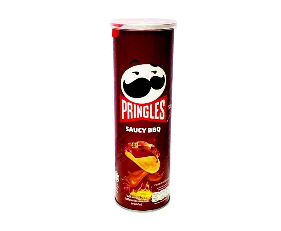 Pringles Saucy BBQ Potato Crisps 107g