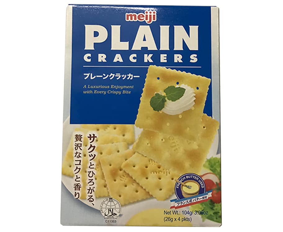 Meiji Plain Crackers (4 Packets x 26g) 104g