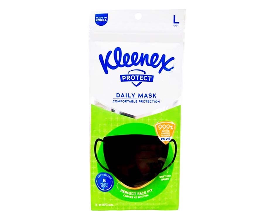 Kleenex Protect Daily Mask Black Large 3 Pieces