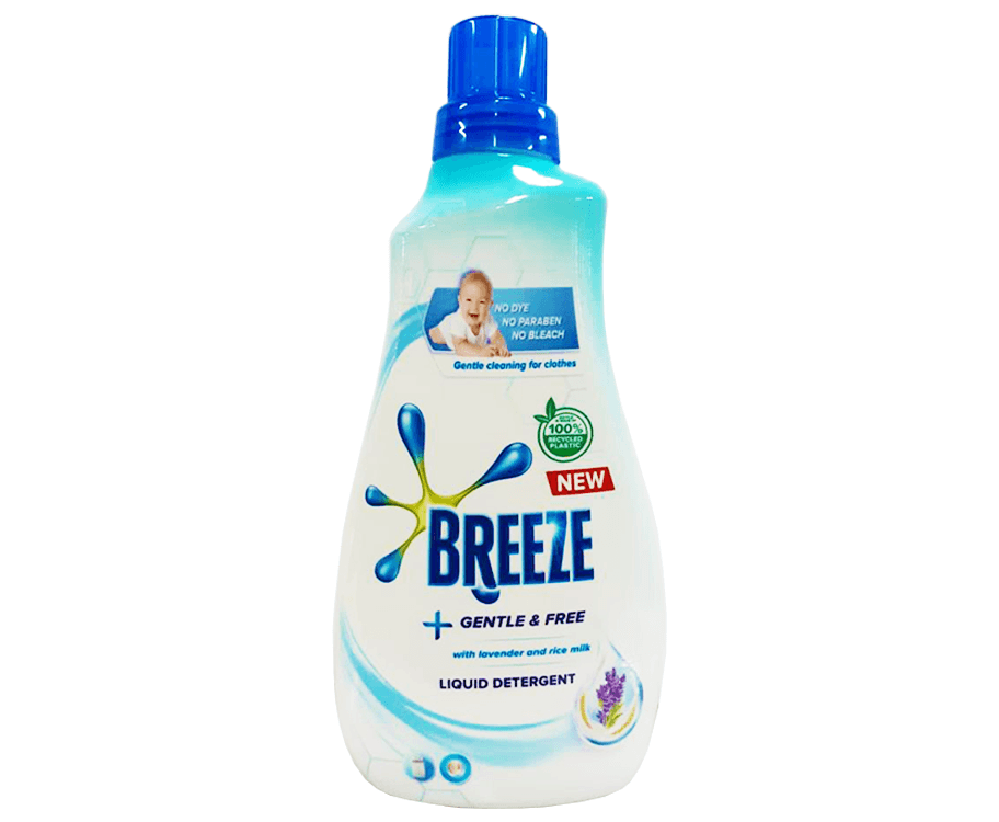 Breeze Gentle & Free Liquid Detergent With Lavender and Rice Milk 980mL