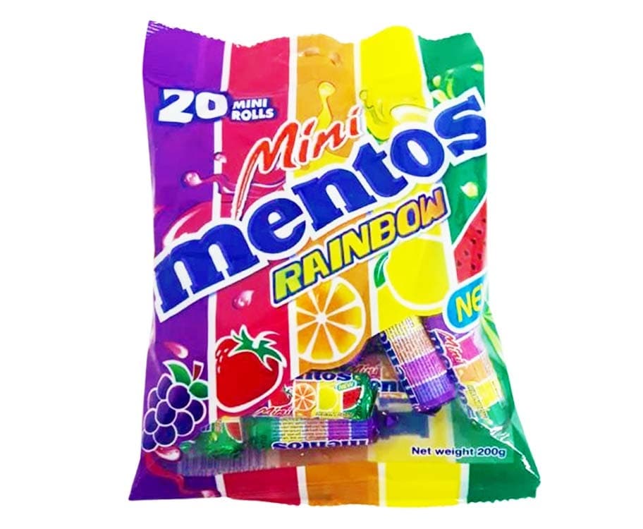 Mentos Mini Rainbow 20 Mini Rolls 200g