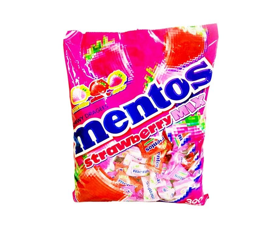 Mentos Strawberry Mix Chewy Dragees 300 Pieces 810g
