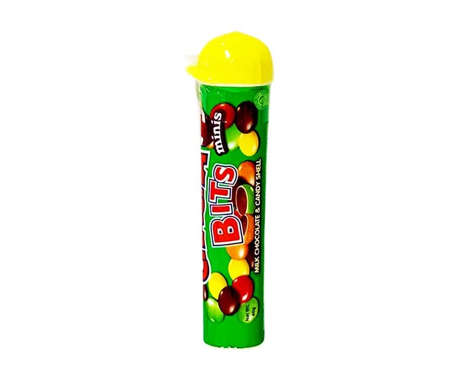 Goya Bits Minis Tube Milk Chocolate & Candy Shell Yellow 40g