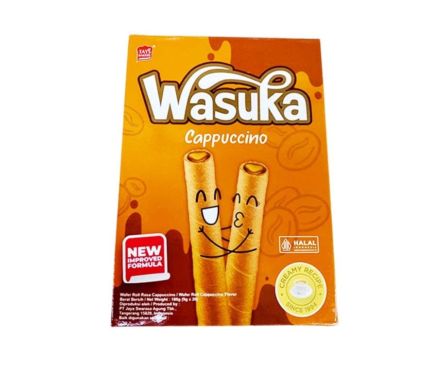 Wasuka Wafer Roll Cappuccino Flavor (20 Sticks x 9g) 180g