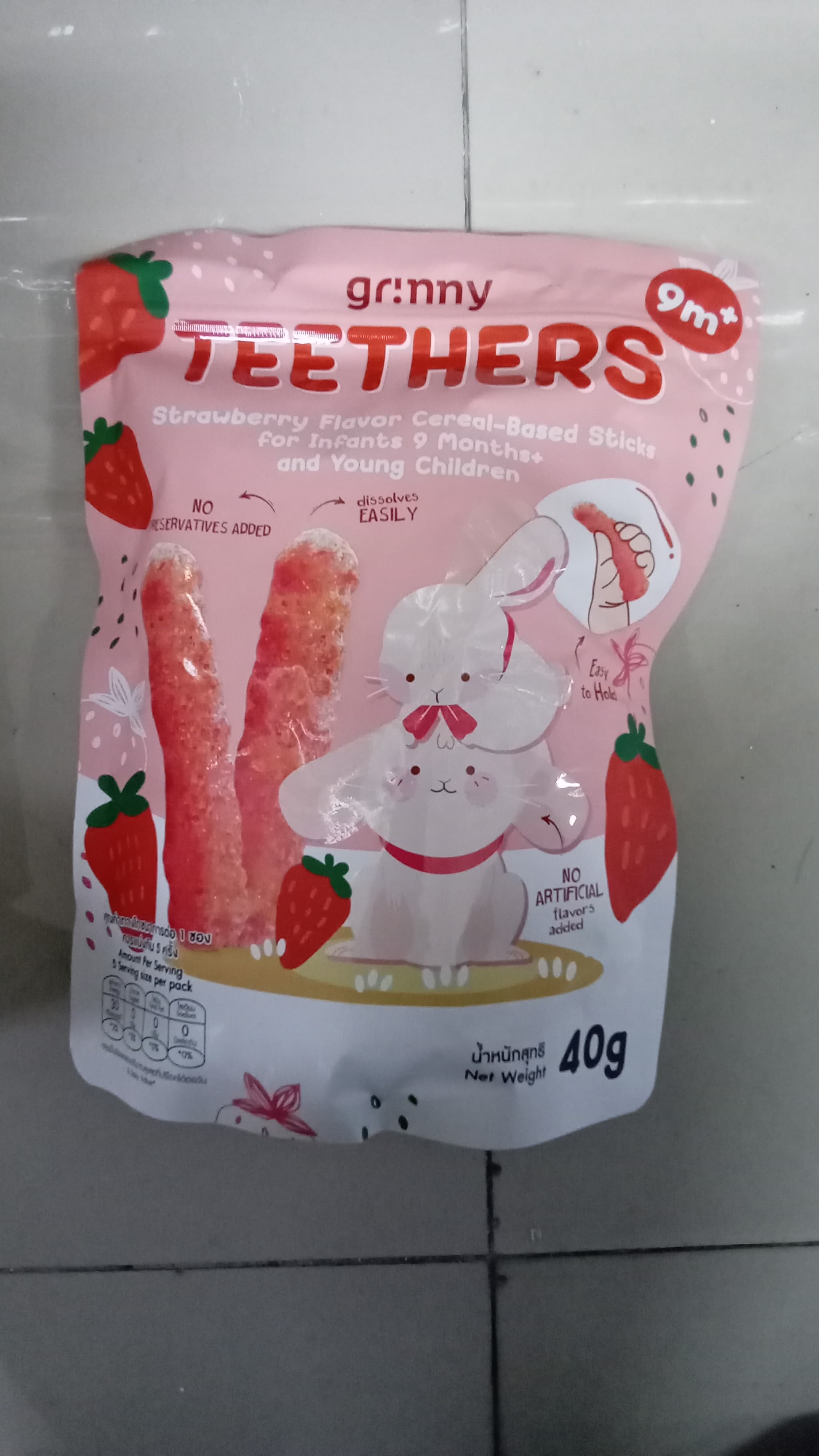 Grinny Tetthers Strawberry 40g