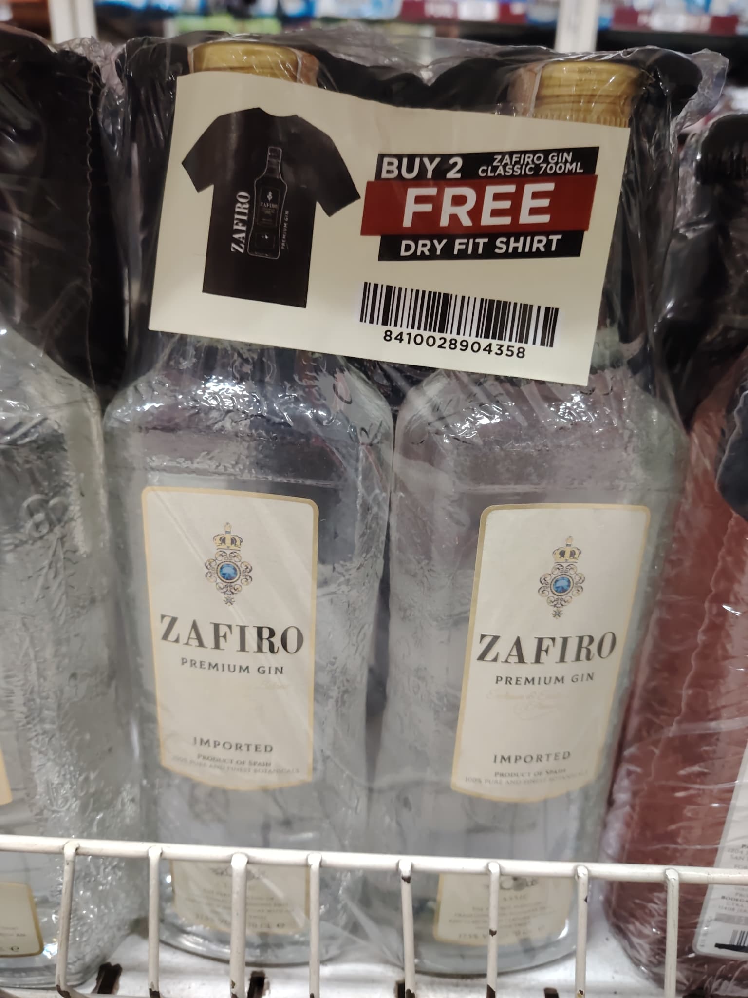 Zafiro premium gin classic 700ml 2x
